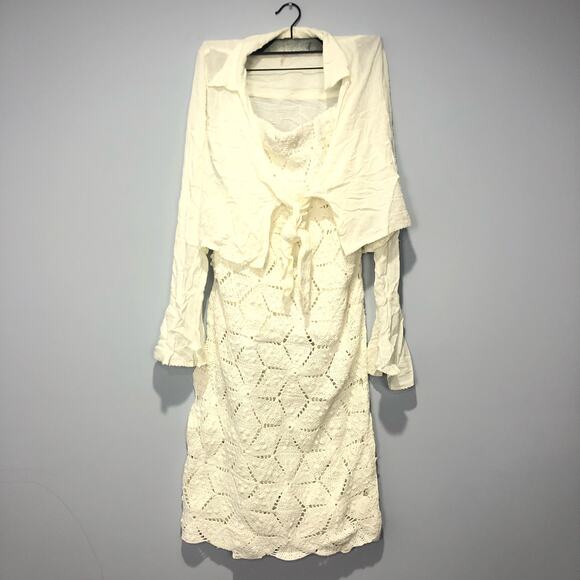 Free People Womens Tavi Set Crochet Skirt & Top White Size M - Picture 8 of 10